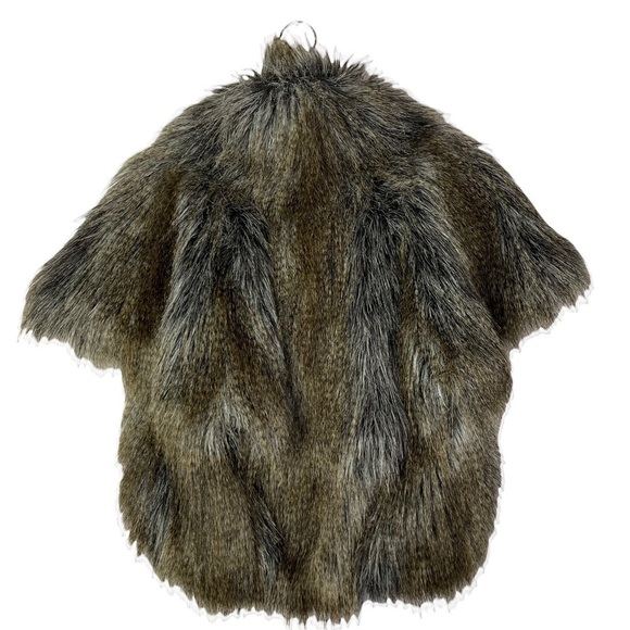 Dolce Vita Brown Full Zip Faux Fur Short Sleeve Jacket XS/S - Picture 3 of 6